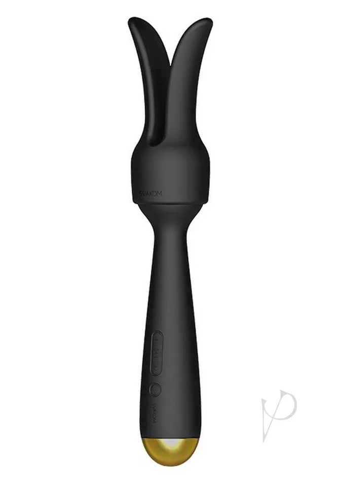 Svakom Female Sex Toys Svakom Emma Neo Silicone Rechargeable Warming Rabbit Vibrator BlackGold
