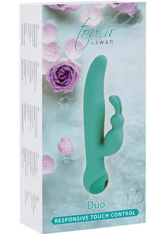 Swan Vibrators Touch By Swan Duo Silicone Rechargeable Vibrator Teal