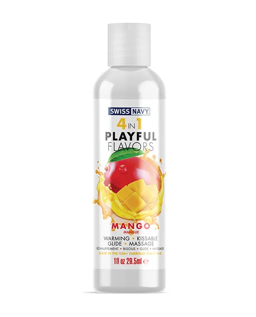 Swiss Navy 4 In 1 Flavored Lubricant 1oz Mango Swiss Navy Lubricants Swiss Navy 4 In 1 Flavored Lubricant 1oz Mango Swiss Navy Lubricants