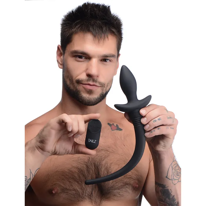 Tailz Male Sex Toys Remote Control Wagging and Vibrating Puppy Tail Anal Plug
