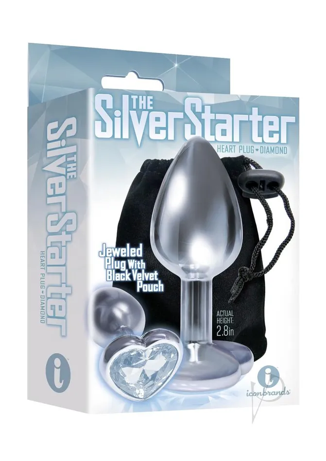 The 9s Anal The 9s The Silver Starter Bejeweled Heart Stainless Steel Plug Diamond The 9s Anal The 9s The Silver Starter Bejeweled Heart Stainless Steel Plug Diamond