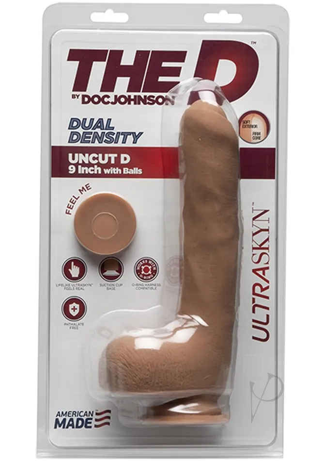 The D Female Sex Toys The D Uncut D Ultraskyn Dildo with Balls 9in Caramel The D Female Sex Toys The D Uncut D Ultraskyn Dildo with Balls 9in Caramel