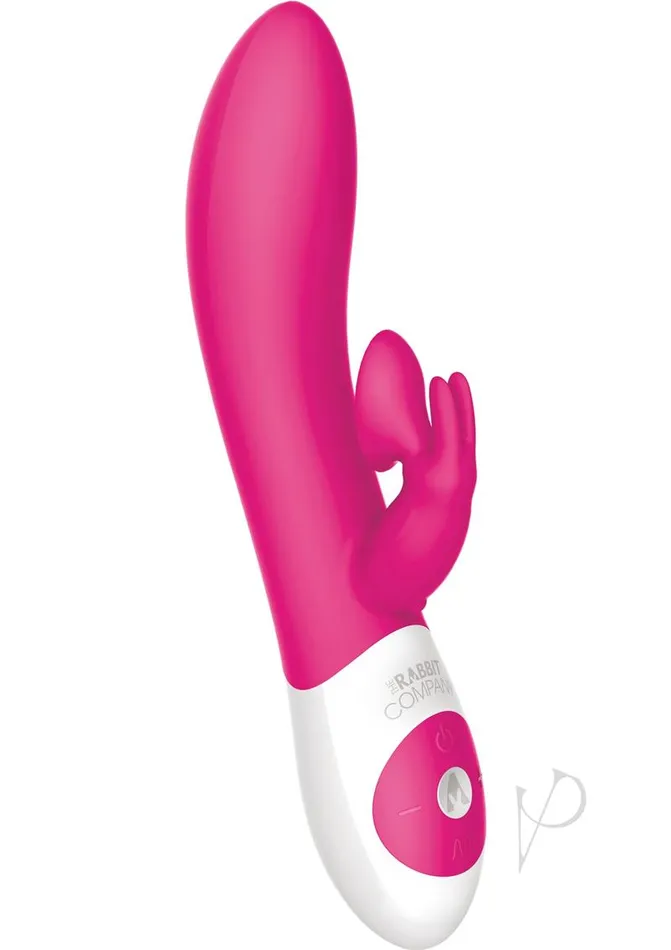 The Rabbit Company Vibrators The Rabbit Company The Kissing Rabbit Rechargeable Silicone Rabbit Vibrator Hot Pink