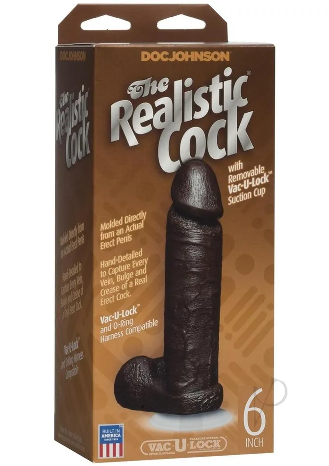 The Realistic Cock Dildos The Realistic Cock Dildo 6in Black