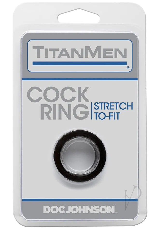 Titan Men TitanMen StretchToFit Cock Ring Black Couples