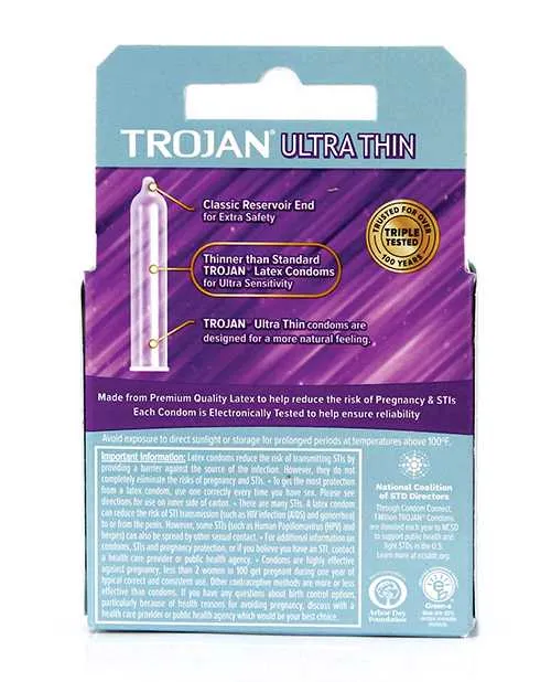 Trojan Male Sex Toys Trojan Condom Sensitivity Ultra Thin Lubricated 3 Pack Trojan Male Sex Toys Trojan Condom Sensitivity Ultra Thin Lubricated 3 Pack