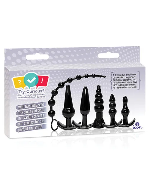Try Curious TryCurious Anal Plug Kit Black Anal