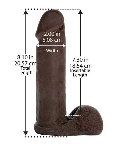 Vac U Lock Dildos VacULock Ultraskyn Dildo 8in Black Vac U Lock Dildos VacULock Ultraskyn Dildo 8in Black