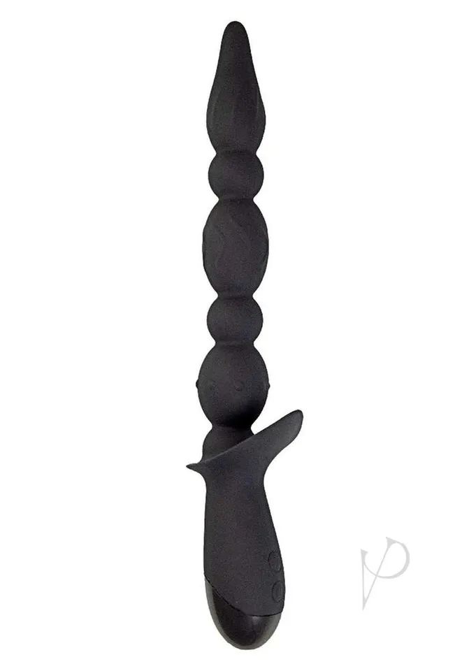 Vibrating Buttfuk Rechargeable Silicone Anal Wand Black Nasstoys Anal