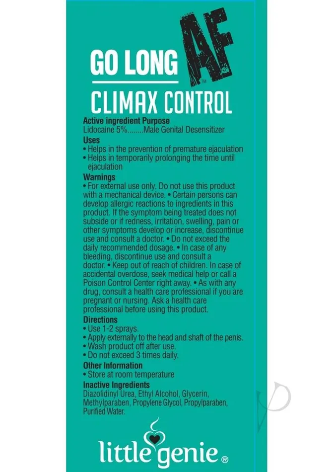 Vibrators Af Go Long AF Prolong Spray 1oz Vibrators Af Go Long AF Prolong Spray 1oz