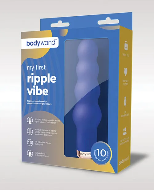 Vibrators Bodywand My First Ripple Vibe Silicone Rechargeable Vibrator Blue Bodywand Vibrators Bodywand My First Ripple Vibe Silicone Rechargeable Vibrator Blue Bodywand