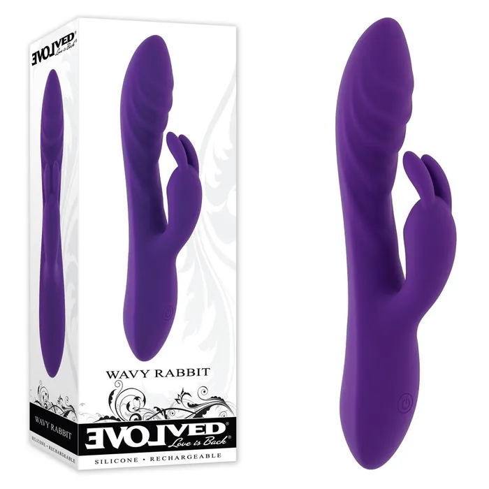Vibrators Evolved WAVY Purple Rabbit Vibrator Evolved