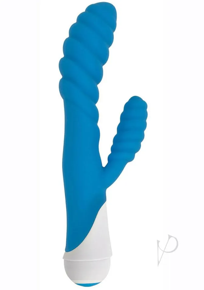 Vibrators Gossip Diana 20x Rippled Silicone Rabbit Vibrator Blue Gossip