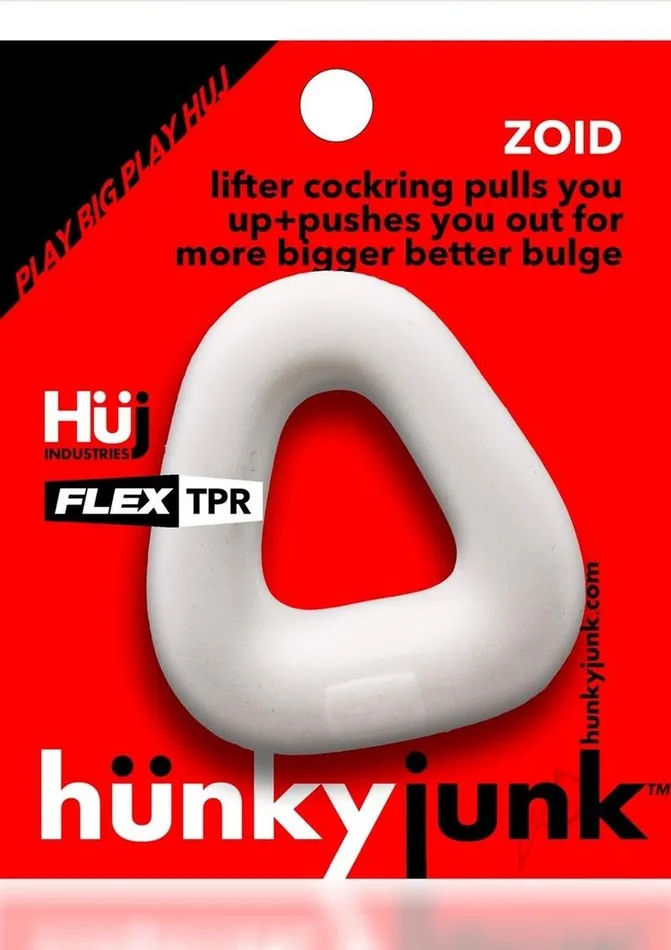 Vibrators Hunkyjunk Hunkyjunk Zoid Trapezoid Lifter Cockring White Ice