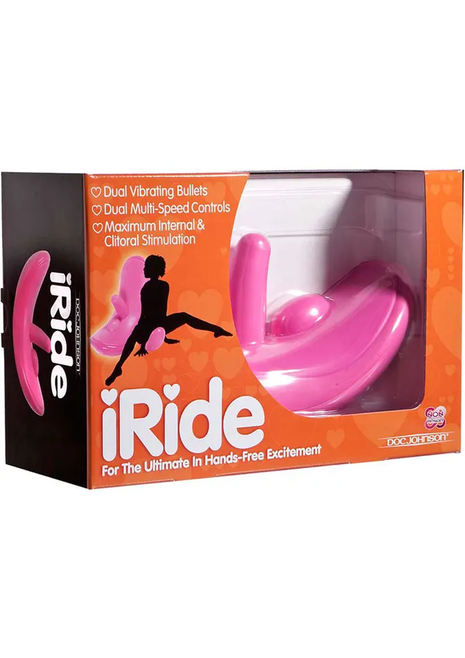 Vibrators I Ride Dual Bullets Pleasure System Pink Doc Johnson