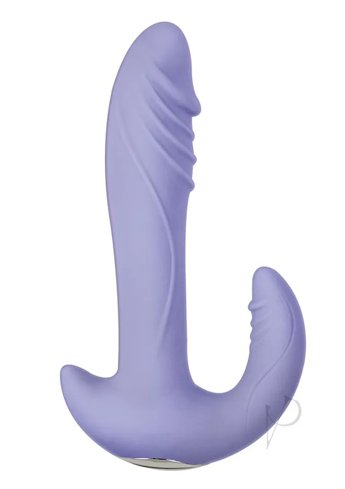 Vibrators Infinitt Infinitt Rotating Dual Massager Silicone Rechargeable Vibrator Purple