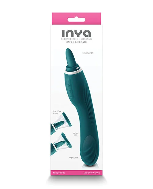 Vibrators Inya INYA Triple Delight Dark Teal Vibrators Inya INYA Triple Delight Dark Teal