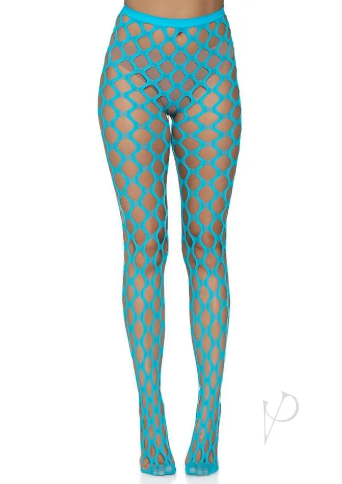 Vibrators Leg Avenue Leg Avenue Jumbo Pothole Net Tights OS Neon Blue
