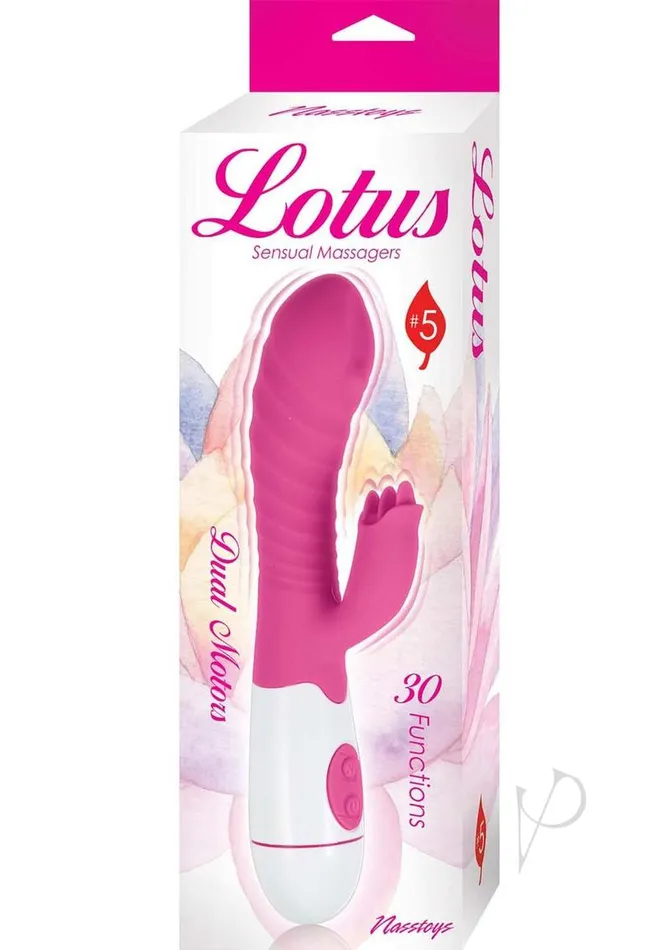 Vibrators Lotus Lotus Sensual Massager 5 Silicone Rabbit Vibrator PinkWhite Vibrators Lotus Lotus Sensual Massager 5 Silicone Rabbit Vibrator PinkWhite