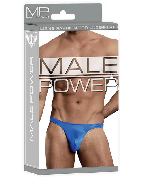 Vibrators Male Power Satin Bong Thong Blue SM Vibrators Male Power Satin Bong Thong Blue SM