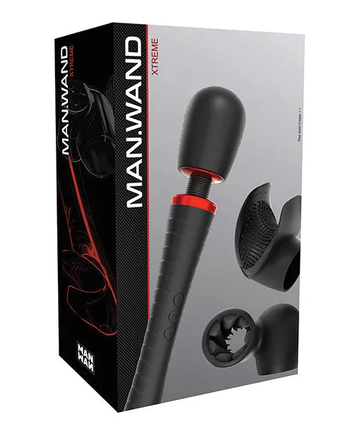 Vibrators Man Wand Xtreme w2 Attachments Black Man Wand Vibrators Man Wand Xtreme w2 Attachments Black Man Wand