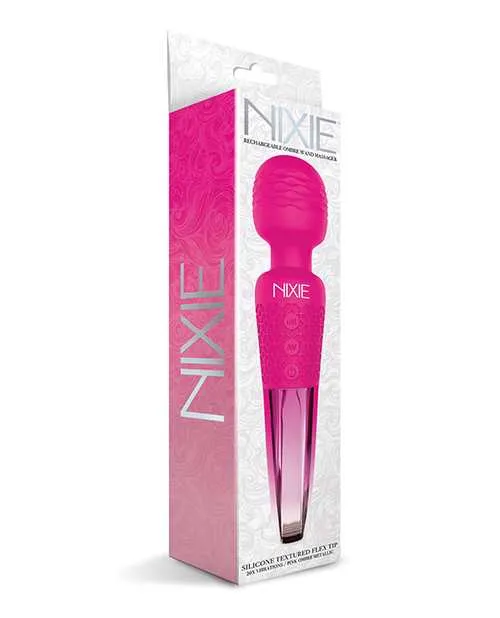 Vibrators Nixie Nixie Rechargeable Wand Massager Pink Ombre Metallic Vibrators Nixie Nixie Rechargeable Wand Massager Pink Ombre Metallic