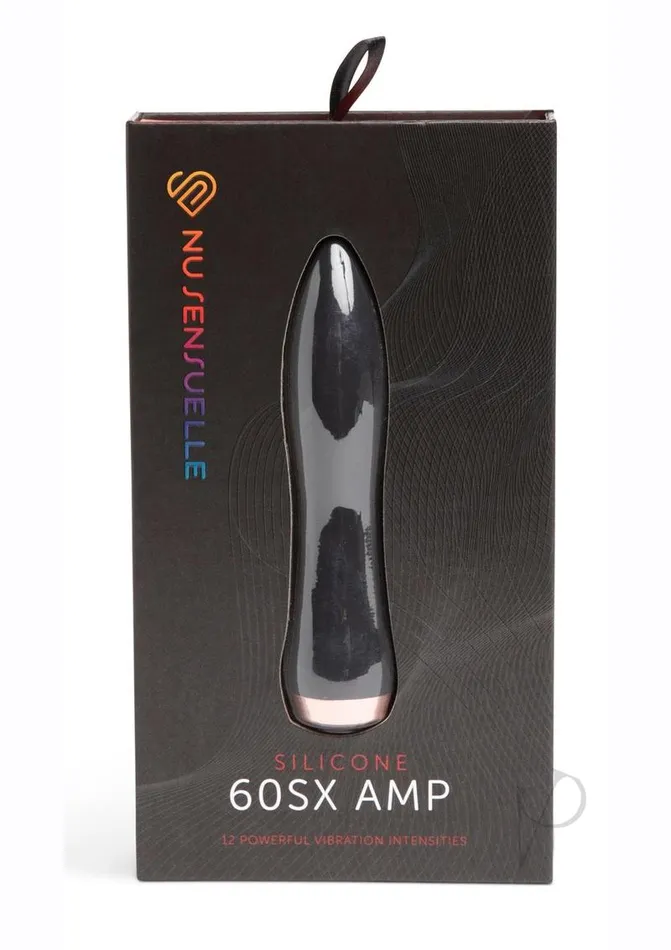 Vibrators Nu Sensuelle Nu Sensuelle 60SX AMP Silicone Rechargeable Bullet BlackRose Gold