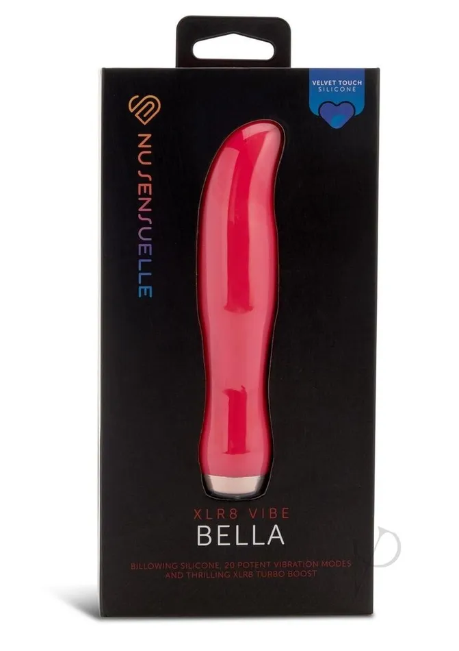 Vibrators Nu Sensuelle Nu Sensuelle Bella Velvet Touch with Turbo Rechargeable Silicone Vibrator Hot Pink Vibrators Nu Sensuelle Nu Sensuelle Bella Velvet Touch with Turbo Rechargeable Silicone Vibrator Hot Pink