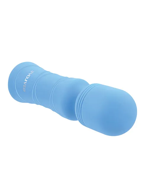 Vibrators Out of The Blue Rechargeable Silicone Wand Vibrator Blue Evolved