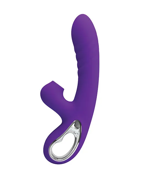Vibrators Pretty Love Pretty Love Jersey Sucking Vibrating Rabbit Purple