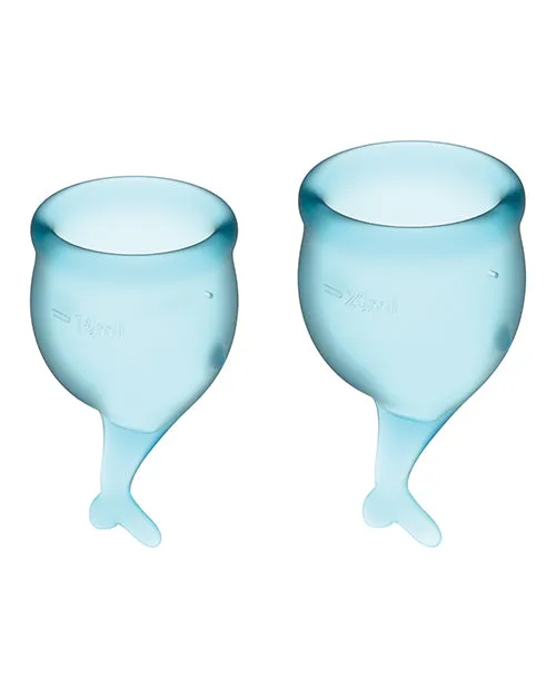 Vibrators Satisfyer Feel Secure Menstrual Cup Light Blue Satisfyer Vibrators Satisfyer Feel Secure Menstrual Cup Light Blue Satisfyer