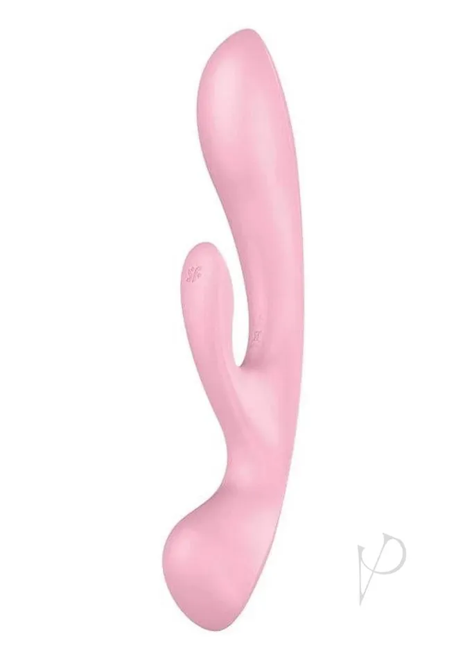 Vibrators Satisfyer Satisfyer Triple Oh Rechargeable Silicone Dual Stimulating Rabbit Vibrator Pink Vibrators Satisfyer Satisfyer Triple Oh Rechargeable Silicone Dual Stimulating Rabbit Vibrator Pink