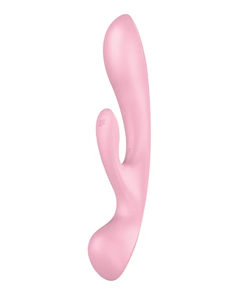 Vibrators Satisfyer Satisfyer Triple Oh Rechargeable Silicone Dual Stimulating Rabbit Vibrator Pink Vibrators Satisfyer Satisfyer Triple Oh Rechargeable Silicone Dual Stimulating Rabbit Vibrator Pink