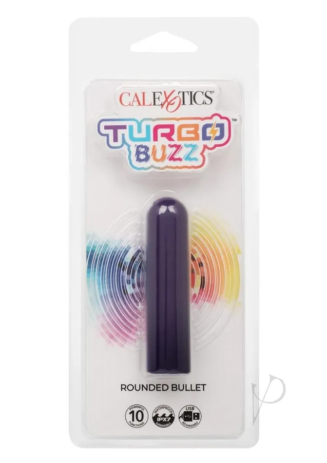 Vibrators Turbo Buzz Turbo Buzz Rechargeable Rounded Bullet Purple