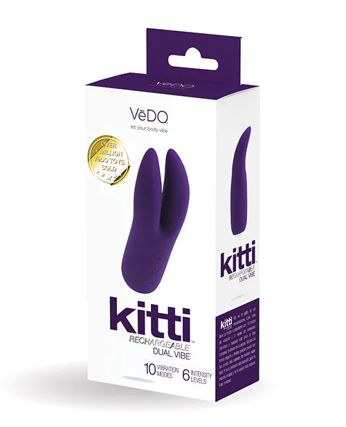 Vibrators Vedo VeDO Kitti Rechargeable Dual Vibe Deep Purple