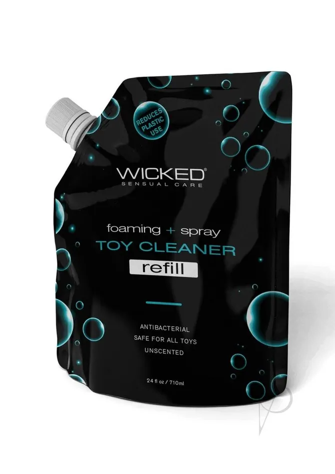 Vibrators Wicked Sensual Care Wicked Sensual Foam and Fresh Toy Cleaner Refill Pouch 24oz Vibrators Wicked Sensual Care Wicked Sensual Foam and Fresh Toy Cleaner Refill Pouch 24oz