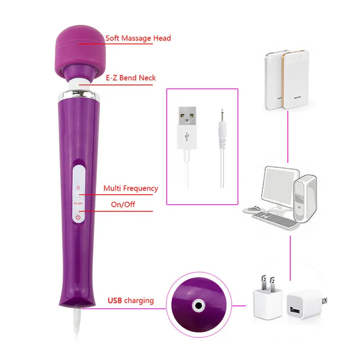 Vibrators Wild Night Fantasies Bendable Massage Wand Vibrator