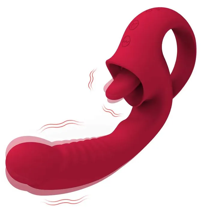 Vibrators Wild Night Fantasies G Spot Tongue Licking Rose Vibrator