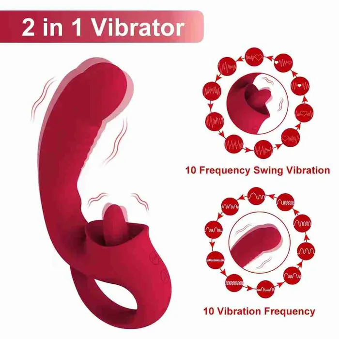 Vibrators Wild Night Fantasies G Spot Tongue Licking Rose Vibrator
