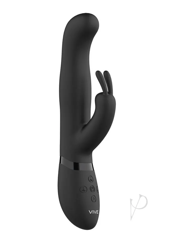 Vive Izara Triple Action Rechargeable Silicone Rotating Beaded GSpot Rabbit Vibrator Black Vive By Shots Female Sex Toys Vive Izara Triple Action Rechargeable Silicone Rotating Beaded GSpot Rabbit Vibrator Black Vive By Shots Female Sex Toys