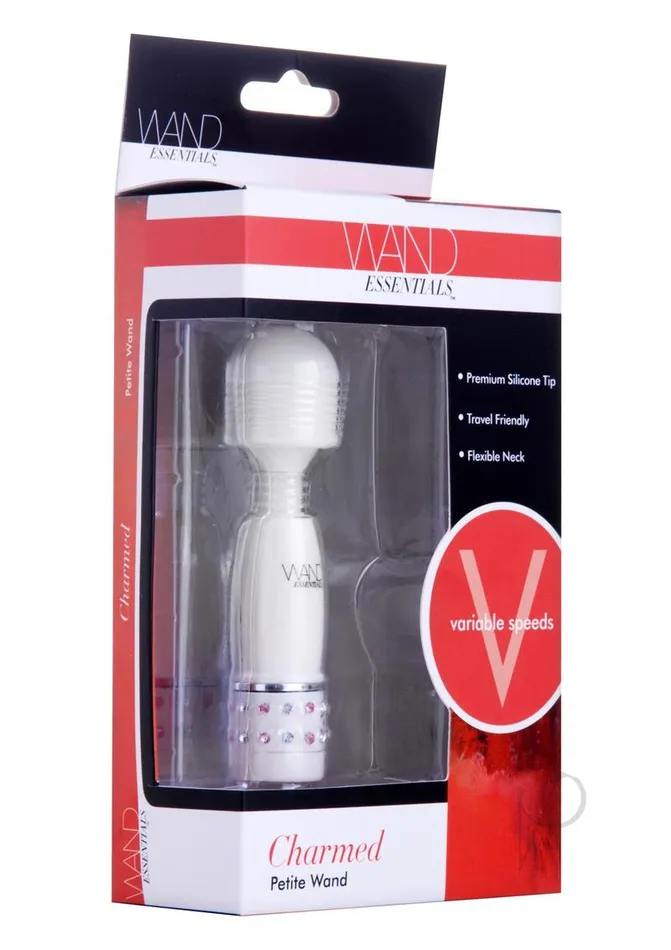Wand Essentials Vibrators Wand Essentials Charmed Petite Wand Massager White Wand Essentials Vibrators Wand Essentials Charmed Petite Wand Massager White