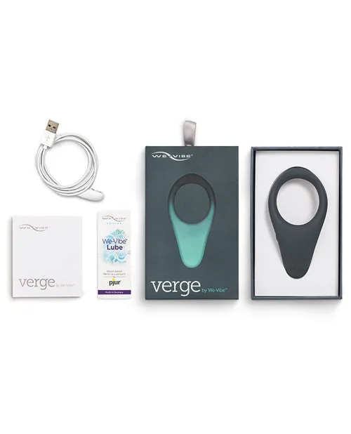 WeVibe Verge Rechargeable Silicone Vibrating Perineum Cock Ring Slate We Vibe Male Sex Toys