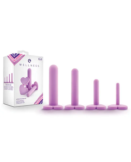 Wellness Dilator Kit Silicone 4 Per Set Purple Wellness Anal