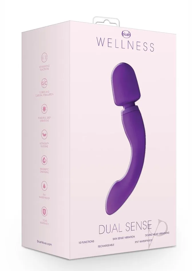 Wellness Female Sex Toys Wellness Dual Sense Rechargeable Silicone Massager Purple Wellness Female Sex Toys Wellness Dual Sense Rechargeable Silicone Massager Purple