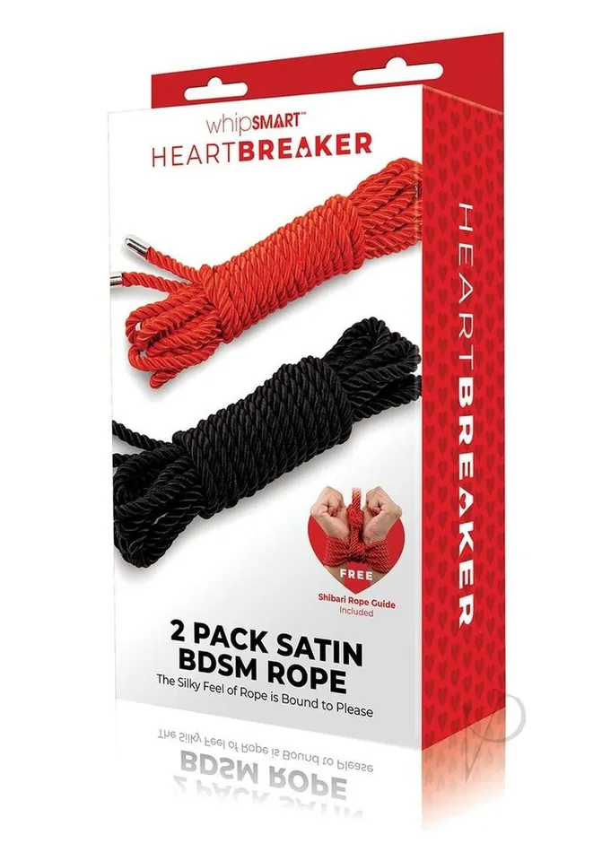 Whipsmart Restraints Whipsmart Heartbreaker Silky Bondage Rope 2 Pack RedBlack Whipsmart Restraints Whipsmart Heartbreaker Silky Bondage Rope 2 Pack RedBlack