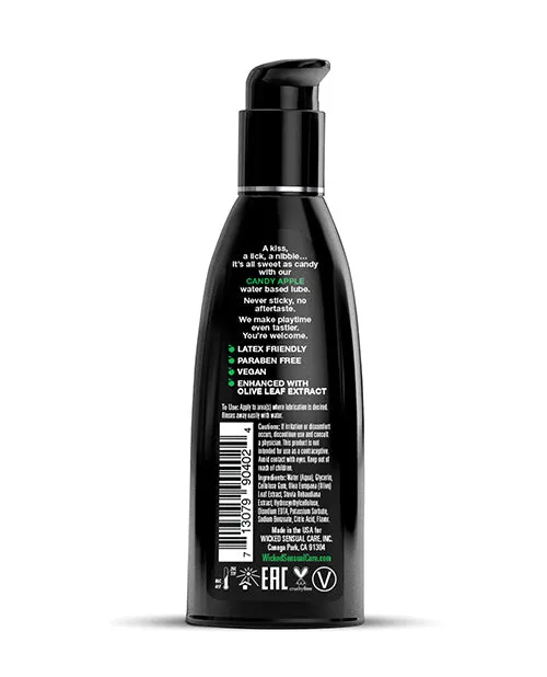 Wicked Aqua Water Based Flavored Lubricant Candy Apple 2oz Wicked Aqua Lubricants