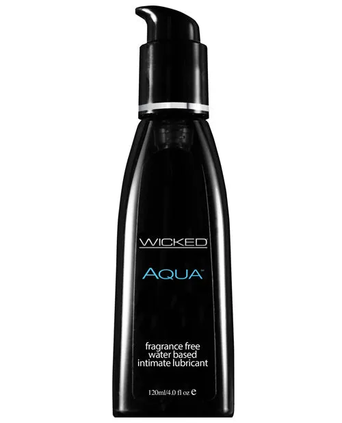 Wicked Aqua Water Based Lubricant Fragrance Free 4oz Wicked Aqua Lubricants