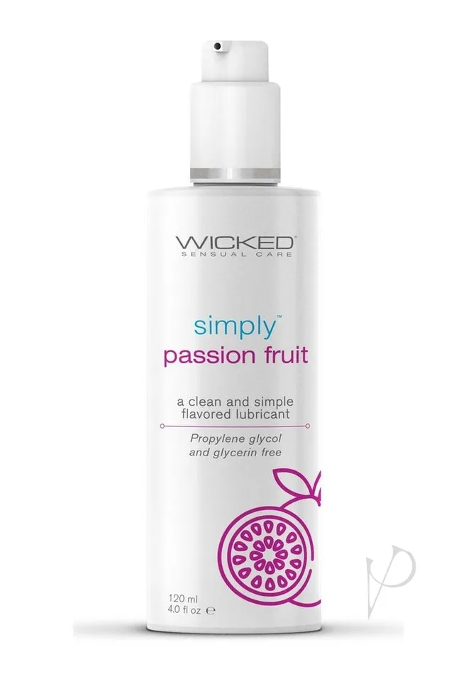 Wicked Simply Lubricants Wicked Simply Water Based Flavored Lubricant Passion Fruit 4oz