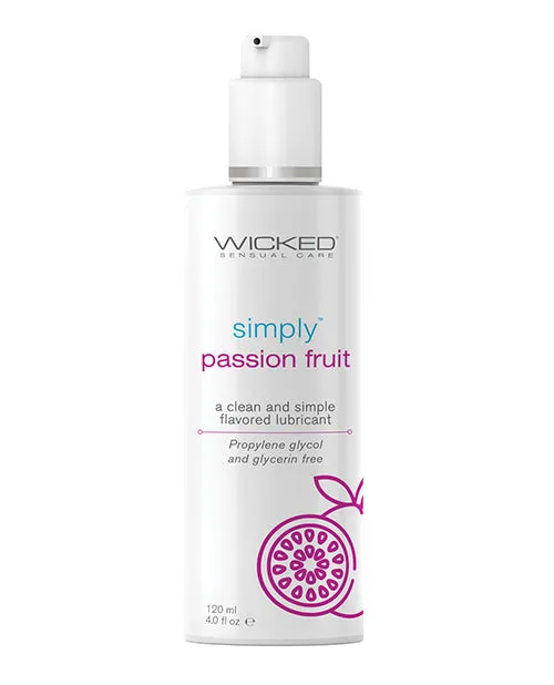Wicked Simply Lubricants Wicked Simply Water Based Flavored Lubricant Passion Fruit 4oz