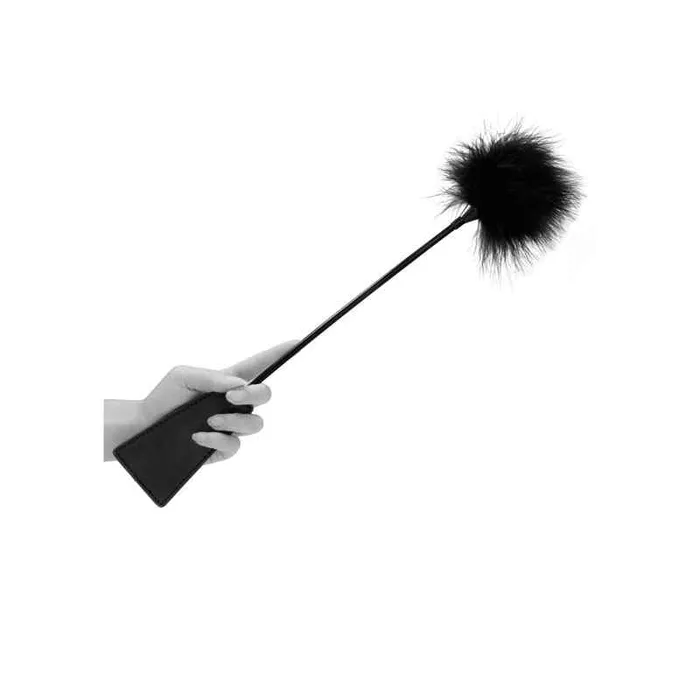Wild Night Fantasies Couples OUCH Black White Crop with Feather Tickler
